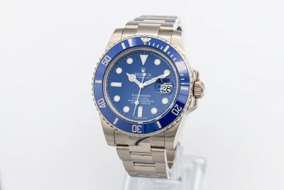 Rolex Submariner Date 40mm 'Smurf' 18ct White Gold Oyster 116619LB 2012