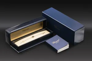 Chopard 18ct White Gold Happy Diamonds Good Luck Charm Bracelet 0.05ct  7.8g