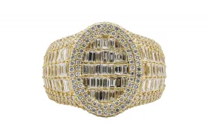 9ct Yellow Gold Diamond Baguette Ring 3.57ct