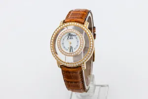 Chopard Happy Diamond 37mm Brown Leather 20/7229-20 Circa 2010