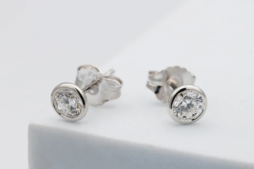 Sterling Silver Lab Grown Brilliant Cut Diamond Stud Earrings 1.12ct