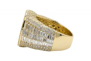 9ct Yellow Gold Diamond Baguette Ring 3.57ct