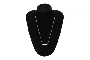 9ct Yellow Gold Chain And Cross 1.8g