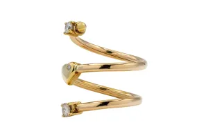 18ct Yellow Gold Diamond String Ring 0.21ct