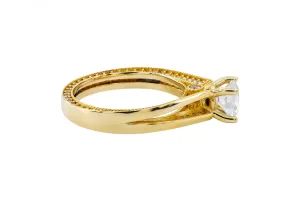 9ct Yellow Gold Cubic Zirconia Ladies Ring 3.7g