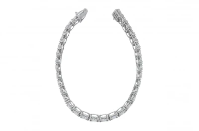 18ct White Gold  Diamond Tennis Bracelet 4.96ct