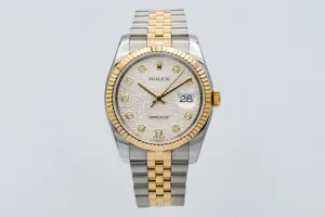 Rolex DateJust 36mm Steel & 18ct Yellow Gold Jubilee 116233 2008