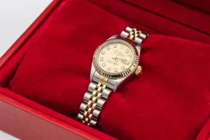 Rolex Lady DateJust 26mm Steel & 18ct Yellow Gold Jubilee 69173 1996