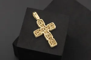9ct Yellow Gold Diamond Cross Pendant 2.00ct