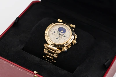 Cartier Pasha Perpetual Calendar 38mm 18ct Yellow Gold 30002 1991