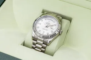 Rolex Day-Date II 18ct White Gold Presidential 218239 2014