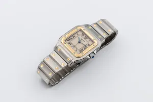 Cartier Santos Galbée 29mm Steel & 18ct Yellow Gold Quartz 187901 1990