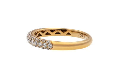18ct Rose Gold Round Brilliant Diamond Half Eternity Ring 1.00ct