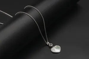 Chopard Happy Hearts 18ct White Gold Mother of Pearl Diamond Necklace 0.05ct