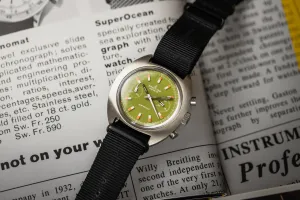 Breitling Sprint 40mm Stainless Steel Black Fabric Cal.7733 Circa 1970s