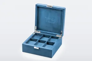 TDB Watch Storage Box - Navy Blue Velvet - 6 Watch Capacity