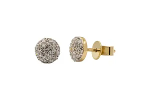 9ct Yellow Gold Round Diamond Stud Earrings 0.30ct