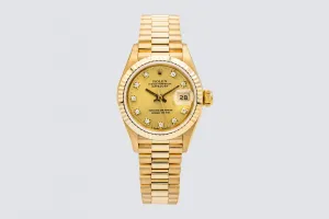 Rolex Lady DateJust 26mm 18ct Yellow Gold Presidential 69178 1989