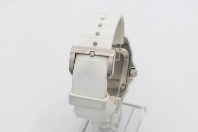 Cartier Santos 100 Midi 33mm White Rubber 2878 Circa 2010