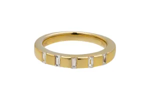 18ct Yellow Gold Baguette Diamond Wedding Band 0.26ct