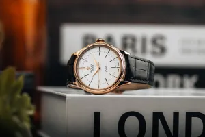 Rolex Cellini 39mm Black Leather 18ct Rose Gold 50505 2019