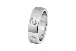 Cartier LOVE Ring Classic Model 1 Diamonds Platinum pt950 Gold Size 50