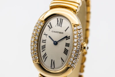 Cartier Baignoire Joaillerie Watch 32x22mm 18ct Yellow Gold 8057912/1541 1990s
