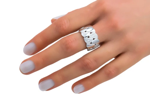 Cartier La Dona White Gold & Diamond Ring Size 50 17.8g