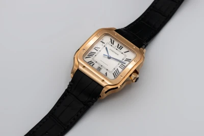 Cartier Santos De Cartier 40mm Black Leather WGSA0019 2021