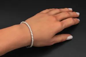 18ct White Gold Diamond Tennis Bracelet 4.98ct 9.3g