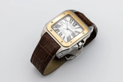 Cartier Santos 100 XL 38mm x 51mm Brown Leather W20077X7/2656 2007