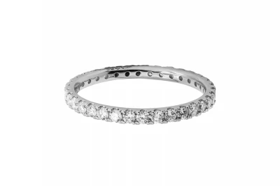Platinum Diamond Eternity Ring Full Circle Pavé Set Band 0.67ct