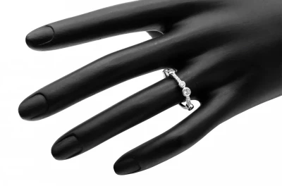 Modern Bezel Set Diamond Ring in 18ct White Gold 0.50ct