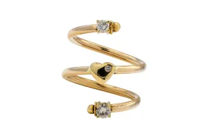 18ct Yellow Gold Diamond String Ring 0.21ct