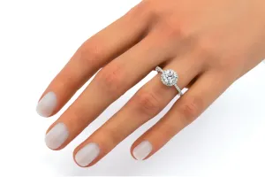 18ct White Gold Lab Diamond Engagement Ring  1.08ct GIA Certified