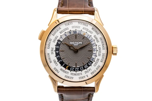 Patek Philippe World Time 39.5mm Brown Leather 5130R-001 Circa 2010