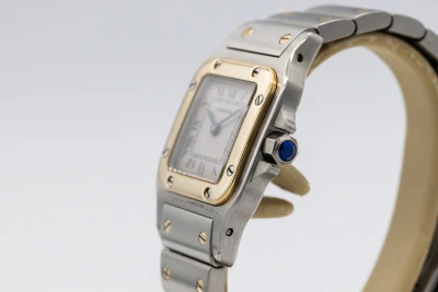 Cartier Santos Galbée 24mm Steel & 18ct Yellow Gold W20012C4 Circa 2000s