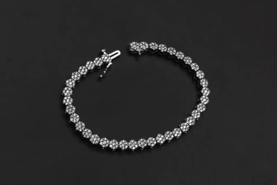 9ct White Gold Diamond Tennis Bracelet 4.50cts