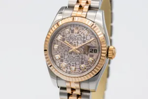 Rolex DateJust 26mm Steel & 18ct Rose Gold Jubilee 179171 2013