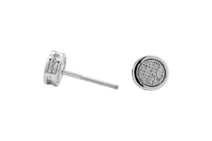 9ct White Gold Round Diamond Stud Earrings 0.20ct