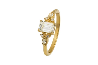 18ct Yellow Gold Diamond Engagement Ring 0.89ct GIA Certified
