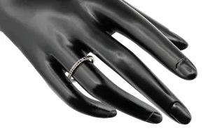 14ct White Gold Micro Pave Black Diamond Ring 0.20ct