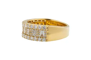 18ct Yellow Gold Diamond Mens Ring 1.78ct