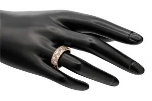 9ct Rose Gold Mens Diamond Ring 1.21ct