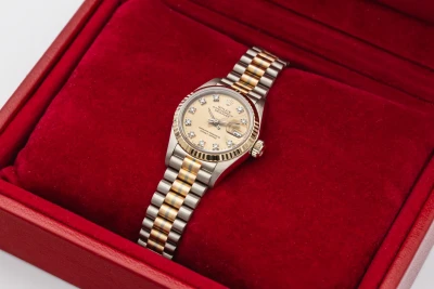 Rolex Lady DateJust 26mm 18ct White & Yellow Gold Tridor 69179 1989