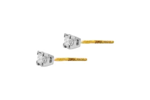 18ct Yellow Gold Square Stud Earrings 0.20ct