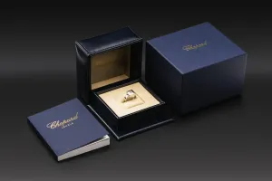 Chopard Happy Diamond 18ct White Gold Diamond Square Ring 11.8g