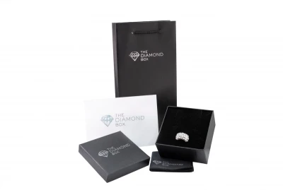 Open Cage Diamond Statement Ring in 18ct White Gold | The Diamond Box