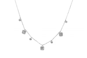 14ct White Gold Diamond Necklace 0.40ct
