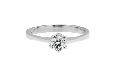 18ct White Gold Diamond Solitaire Engagement Ring 0.29ct